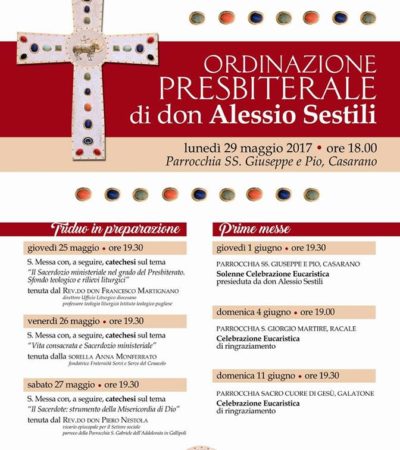 ORDINAZIONE SACERDOTALE DI DON ALESSIO SESTILI